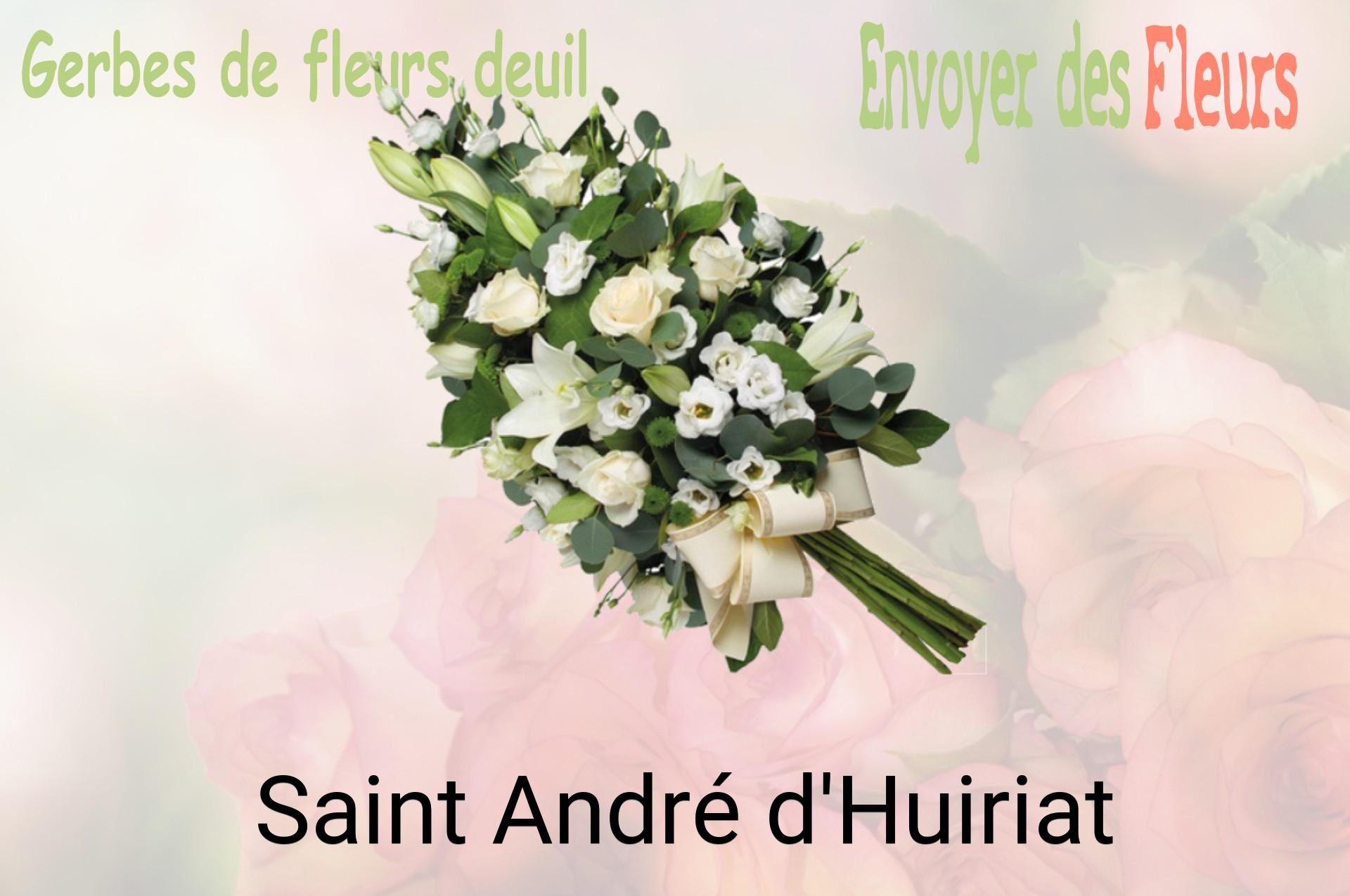 Gerbe de fleurs de deuil livrée à Saint-André-d'Huiriat